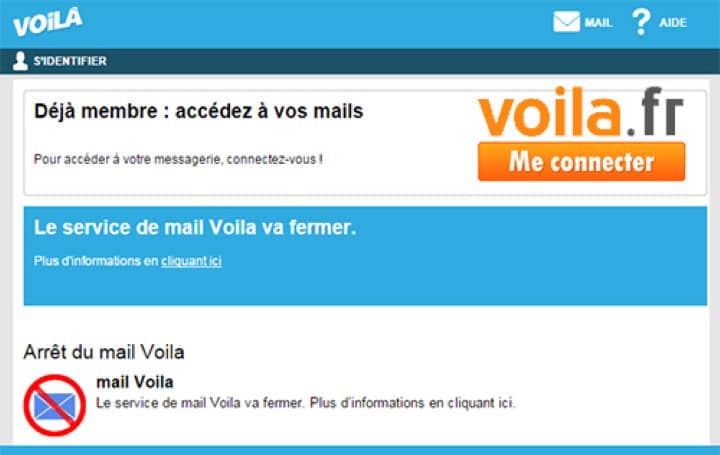 voila mail : se connecter