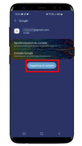 Supprimer un compte Google sur Android