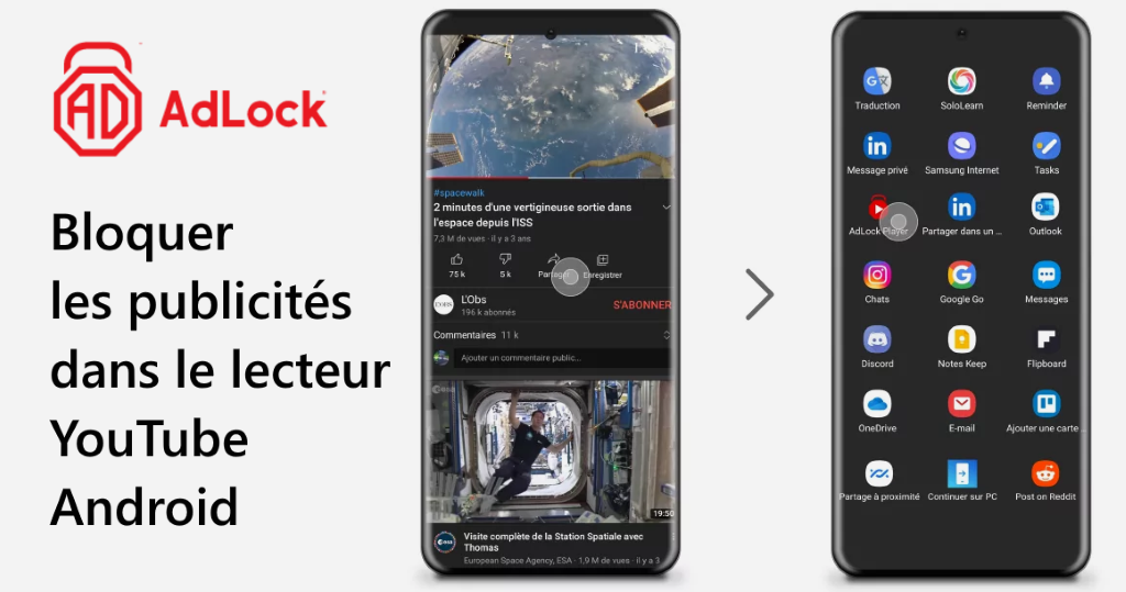 Bloquer les publicités dans le lecteur YouTube Android avec AdLock