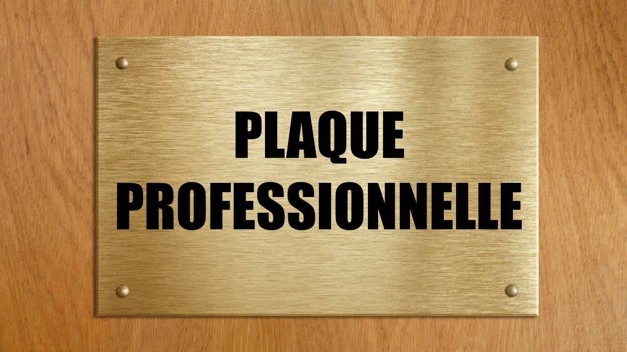 plaque professionnelle