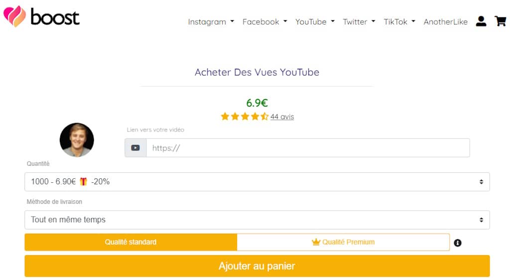 supremeboost achat vues youtube