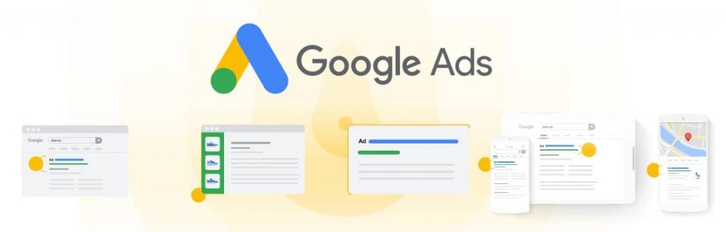 emplacement des annonces Google Ads