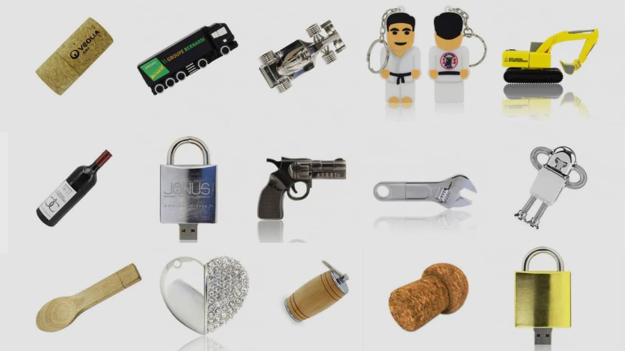 offrir des clés USB à la forme originale