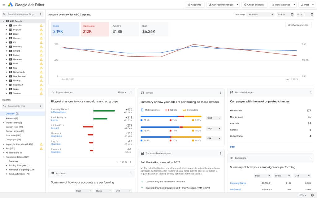 paramétrage d'une campagne sea sur google ads editor