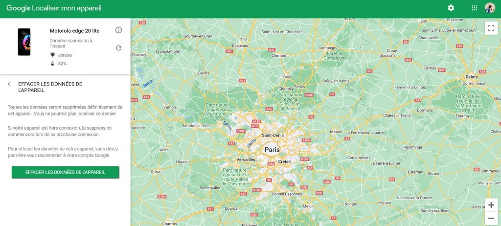 Google localiser mon appareil