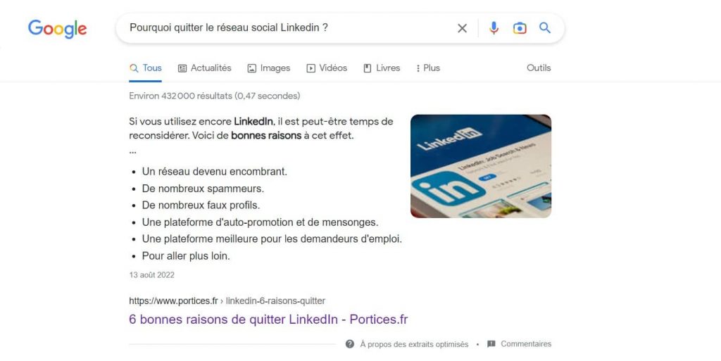  les raisons pour lesquelles un utilisateur peut décider de quitter LinkedIn