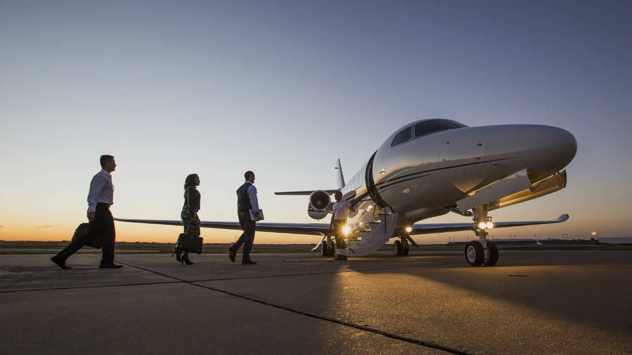 déplacement professionnel en jet privé