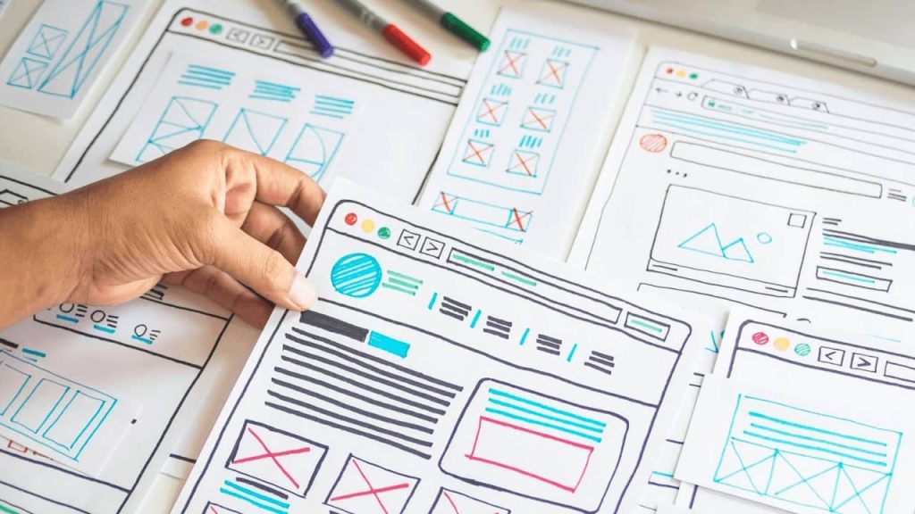 création de site internet wireframes