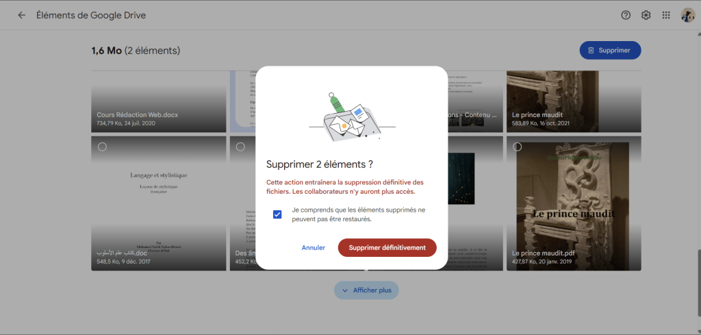 Confirmer la suppression