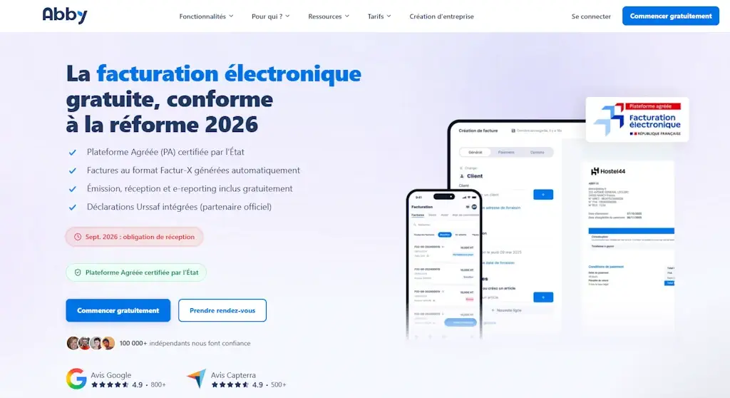 facturation électronique : abby, plateforme agréée